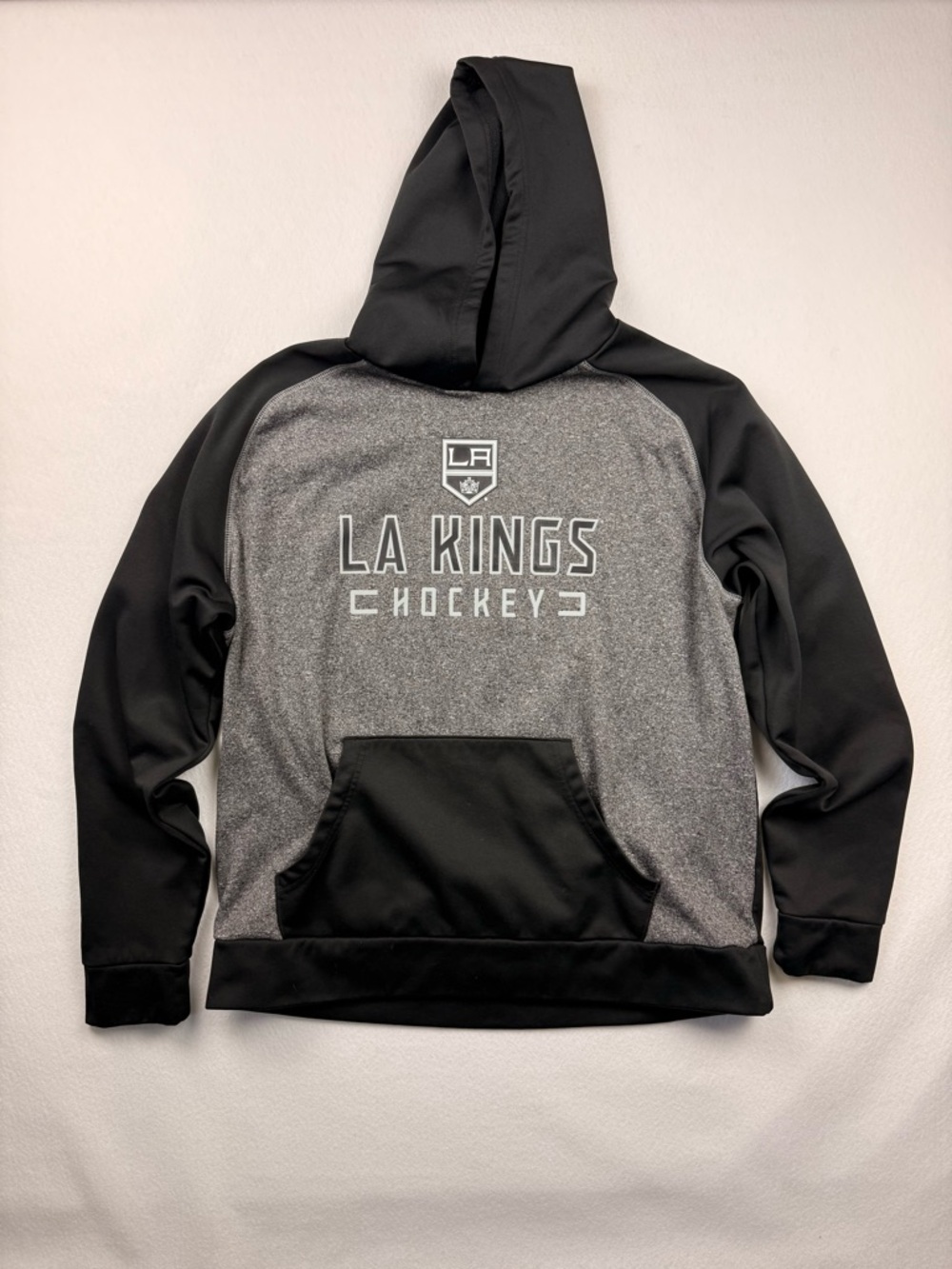 Fanatics LA Kings Hockey Pullover Hoodie Men's XL Gray Black NHL